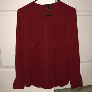 Button up silky shirt!